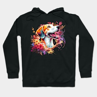 Joyful English Foxhound Celebrates Dog Mom on Mothers Day Hoodie